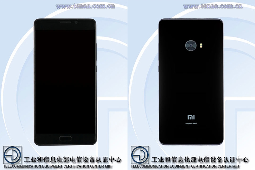 Mặt trước và mặt sau của Xiaomi Mi Note 2 màn hình phẳng