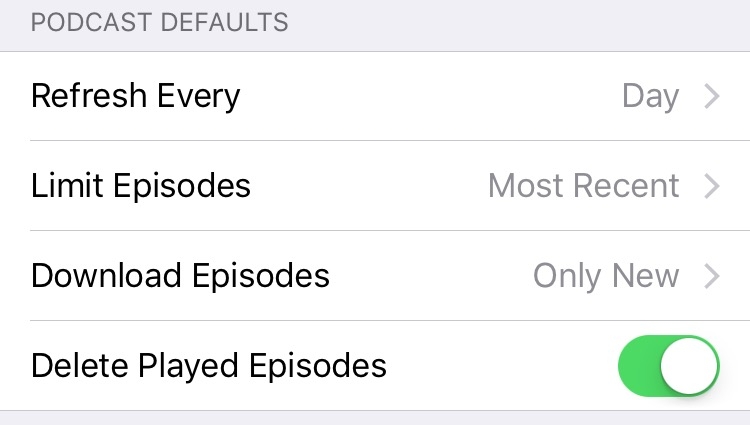 Xóa nội dung trong ứng dụng Podcasts