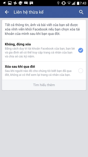 Lập di chúc cho tài khoản Facebook phòng khi bạn qua đời