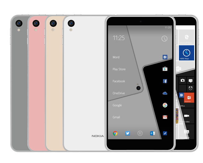 Nokia C1: điện thoại chạy Android lẫn Windows 10 Mobile