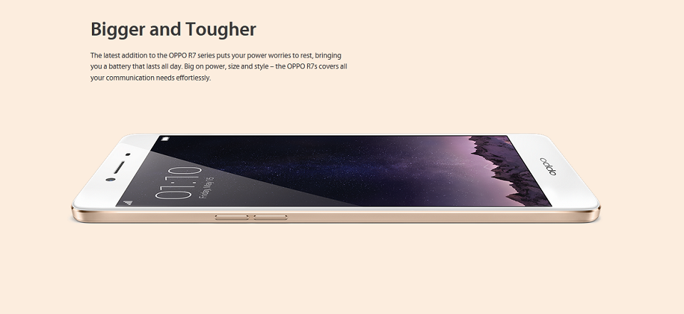 Phablet Oppo R7s ra mắt: màn hình 5.5 inch, 4GB RAM, sạc nhanh VOOC 2