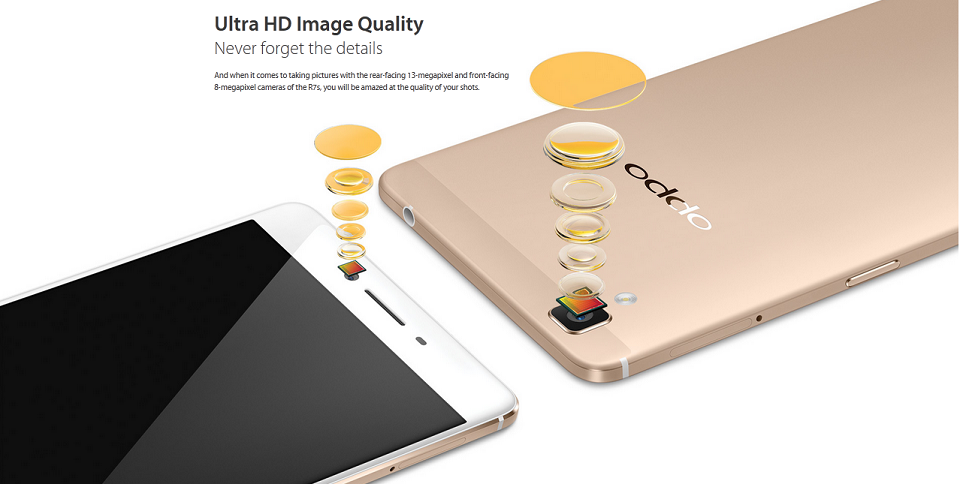 Phablet Oppo R7s ra mắt: màn hình 5.5 inch, 4GB RAM, sạc nhanh VOOC 8
