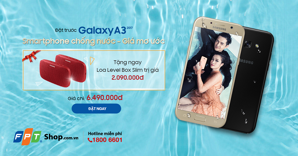 Quà tặng loa bluetooth khi mua online Galaxy A3 2017