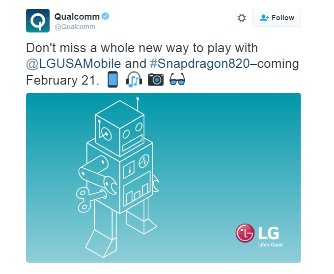 Qualcomm xác nhận LG G5 sẽ sử dụng chip Snapdragon 820