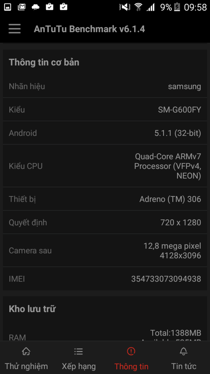 Samsung Galaxy On 7 cho điểm số Antutu nổi bật trong tầm giá