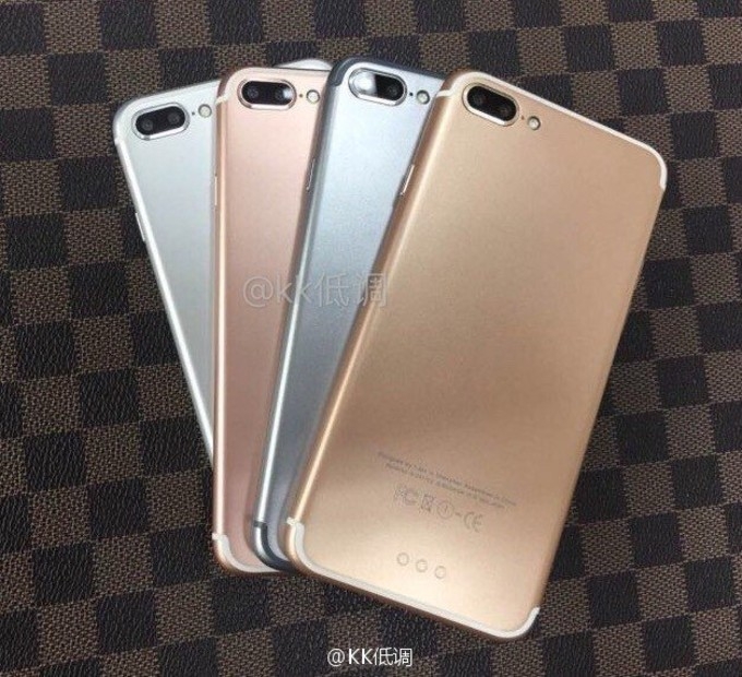 Sau iPhone 7, bộ vỏ 4 màu của iPhone 7 Plus cũng đã được tiết lộ