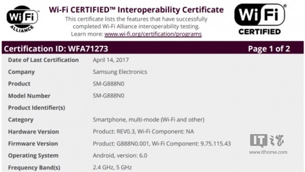 Smartphone Samsung mới nhận chứng chỉ Wi-Fi 1 Smartphone Samsung mới nhận chứng chỉ Wi-Fi 1