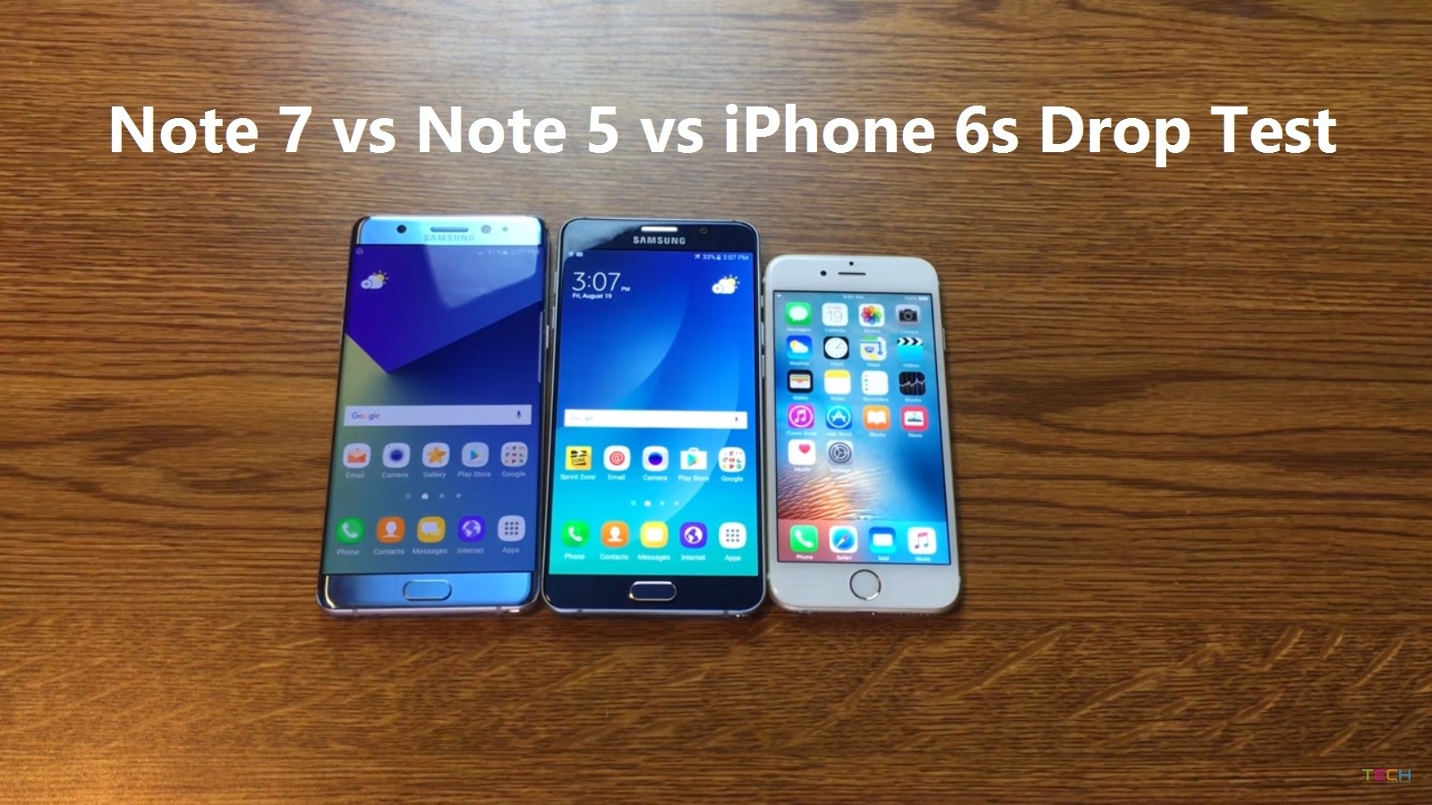 Thử nghiệm thả rơi Note 7, iPhone 6s và Note 5