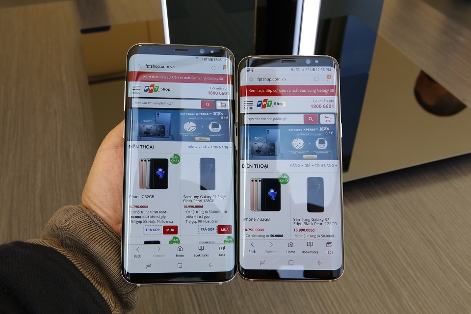 Trên tay Samsung Galaxy S8 và S8 Plus