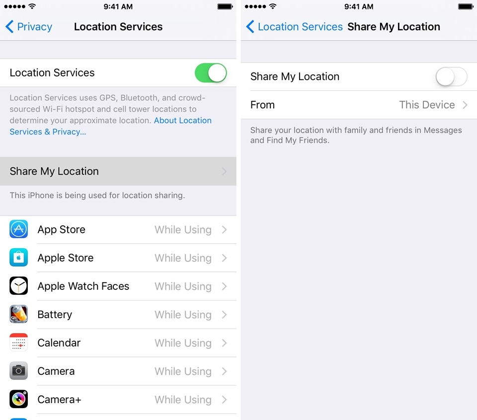 Tắt dịch vụ định vị để kéo dài tuổi thọ pin trên iPhone 7 và 7 Plus
