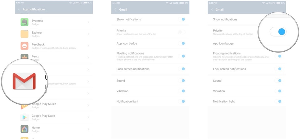 Thiết lập ưu tiên thông báo trên MIUI 8