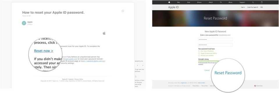 Reset password iCloud thành công!