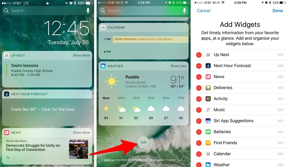 Làm thế nào để thêm các Widget iOS mới?