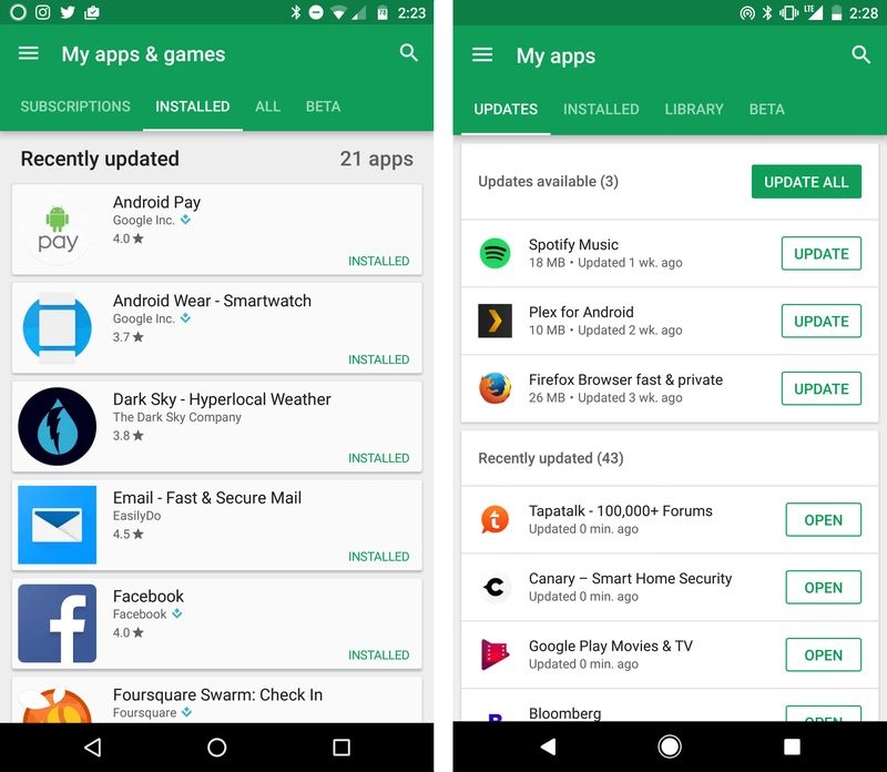 Giao diện Play Store mới Giao diện Play Store mới