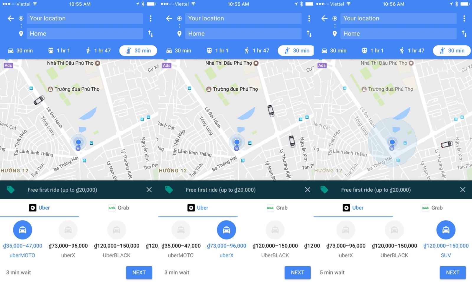 Uber - Google Maps