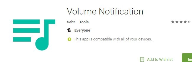 Volume Notification Volume Notification