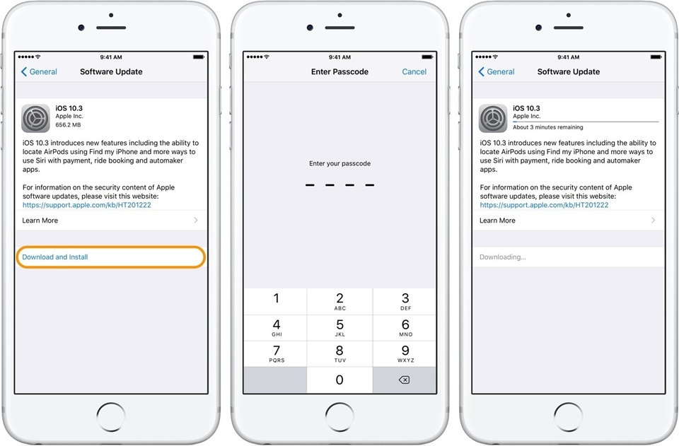 Cập nhật iOS - Bước 3