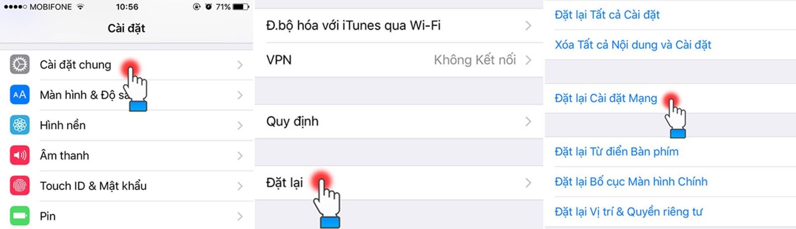 Cách 4: Thử đặt lại cài đặt mạng