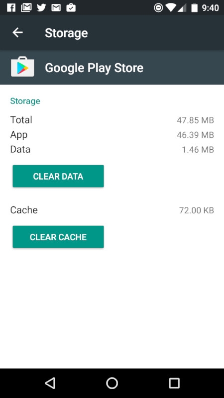 Xóa bộ nhớ cache Play Store Xóa bộ nhớ cache Play Store