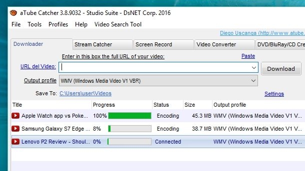phần mềm tải video trên YouTube aTube Catcher