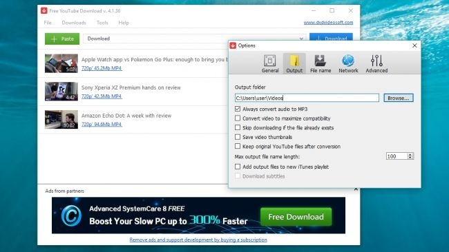 phần mềm tải video trên YouTube Free YouTube Download