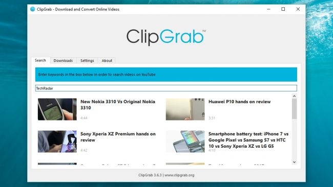 phần mềm tải video trên YouTube ClipGrab