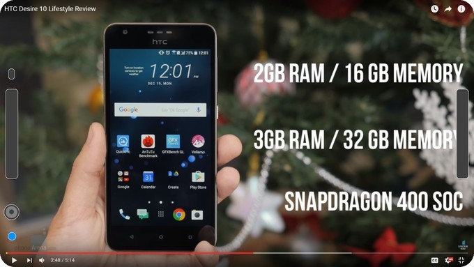 YouTube trên smartphone viền mỏng