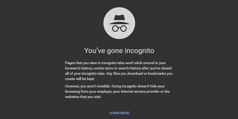 Mở Incognito Windows