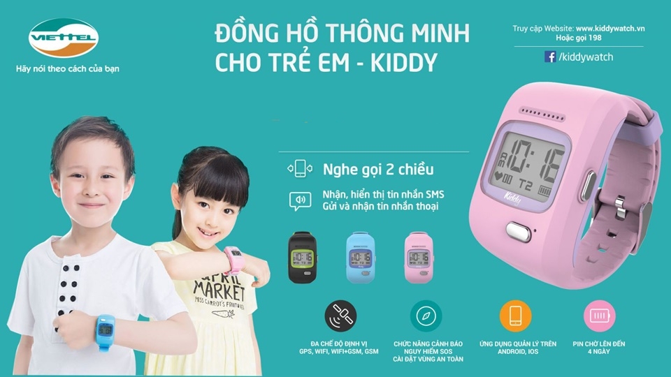 Đồng hồ thông minh cho bé Kiddy