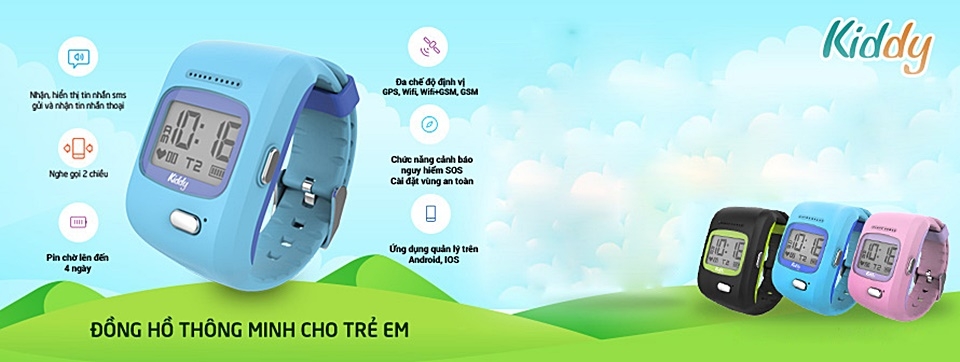 Các tính năng cơ bản của đồng hồ thông minh cho bé Kiddy