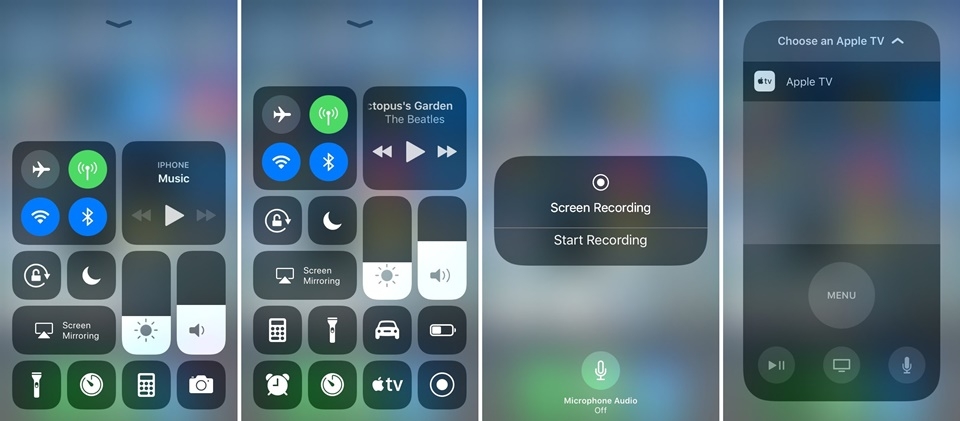 Giao diện Control Center trong iOS 11 Giao diện Control Center trong iOS 11