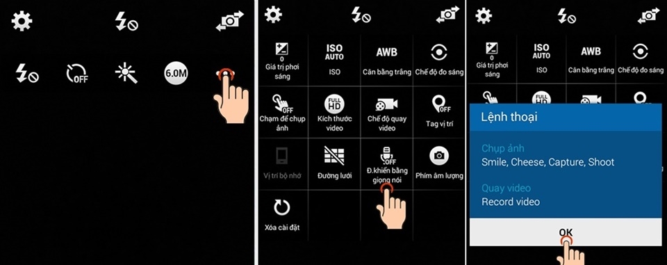 Chụp ảnh bằng giọng nói trên Android