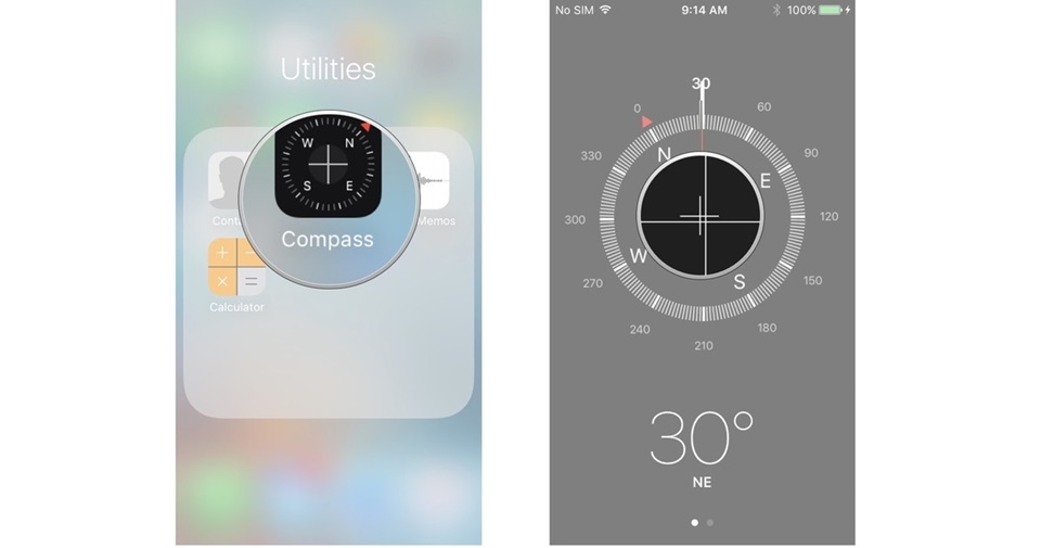 Cách sử dụng la bàn trên điện thoại iPhone Cách sử dụng la bàn trên điện thoại iPhone
