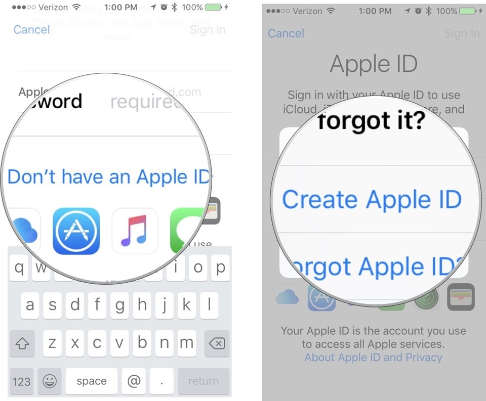 Tạo tài khoản Apple ID - Bước 2