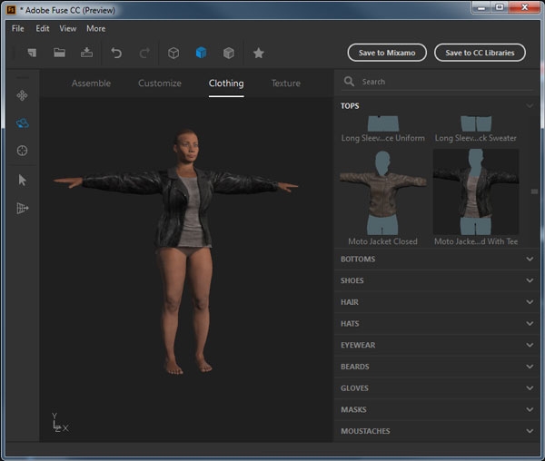 Bước 5: Thêm quần áo cho nhân vật 3D sử dụng Adobe Fuse Bước 5: Thêm quần áo cho nhân vật 3D sử dụng Adobe Fuse