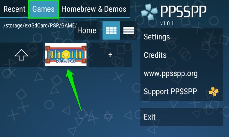Bước 1 cách chỉnh cấu hình PPSSPP: Tìm đến thư mục chứa file ISO game Bước 1 cách chỉnh cấu hình PPSSPP: Tìm đến thư mục chứa file ISO game
