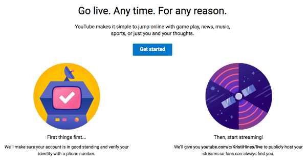 Giao diện chào đón hướng dẫn trực tiếp trên YouTube dành cho người mới Giao diện chào đón hướng dẫn trực tiếp trên YouTube dành cho người mới