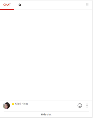 Khung chat khi phát trực tiếp trên YouTube Khung chat khi phát trực tiếp trên YouTube