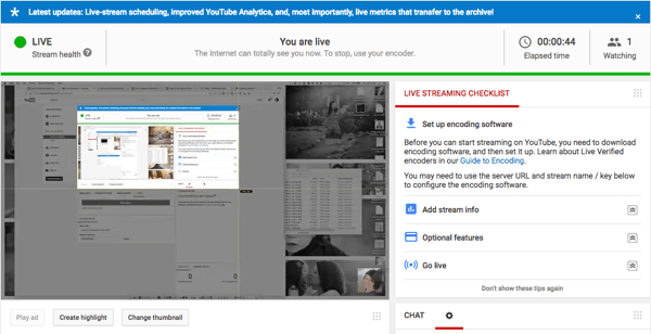 Xem trước khi phát trực tiếp trên YouTube Xem trước khi phát trực tiếp trên YouTube