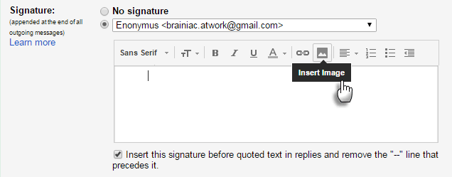 Tạo chữ ký trên Gmail