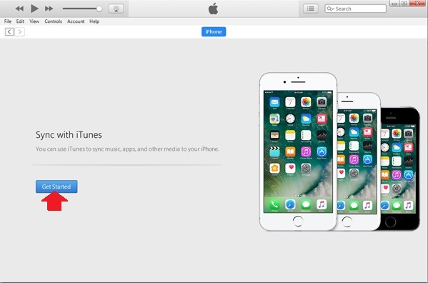 Chọn Get Started để tiến hành đồng bộ hóa dữ liệu trên iPhone lên máy tính của bạn Chọn Get Started để tiến hành đồng bộ hóa dữ liệu trên iPhone lên máy tính của bạn