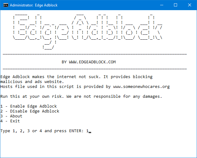 Chặn quảng cáo trên Microsoft Edge với EdgeAdBlock