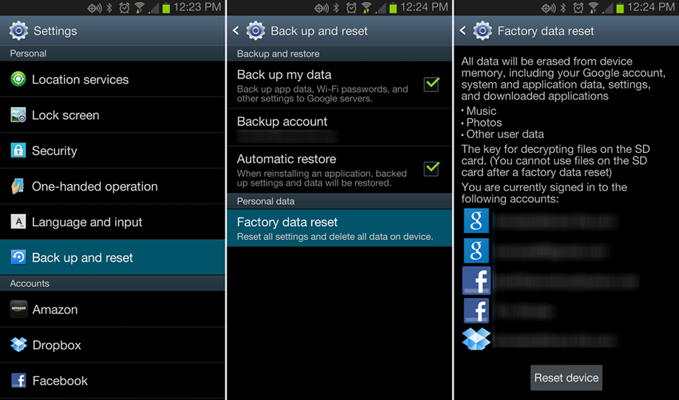 Reset máy để sửa lỗi com.android.phone has stopped Reset máy để sửa lỗi com.android.phone has stopped