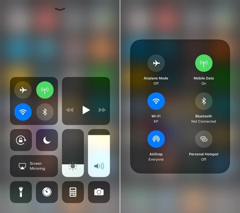 Control Center trên hệ điều hành iOS mới nhất Control Center trên hệ điều hành iOS mới nhất