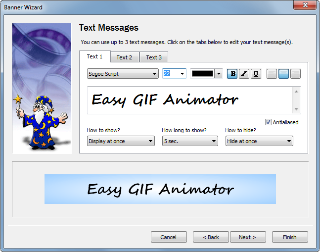 Chia nhỏ nhiều tab banner để sử dụng Easy GIF Animator Chia nhỏ nhiều tab banner để sử dụng Easy GIF Animator