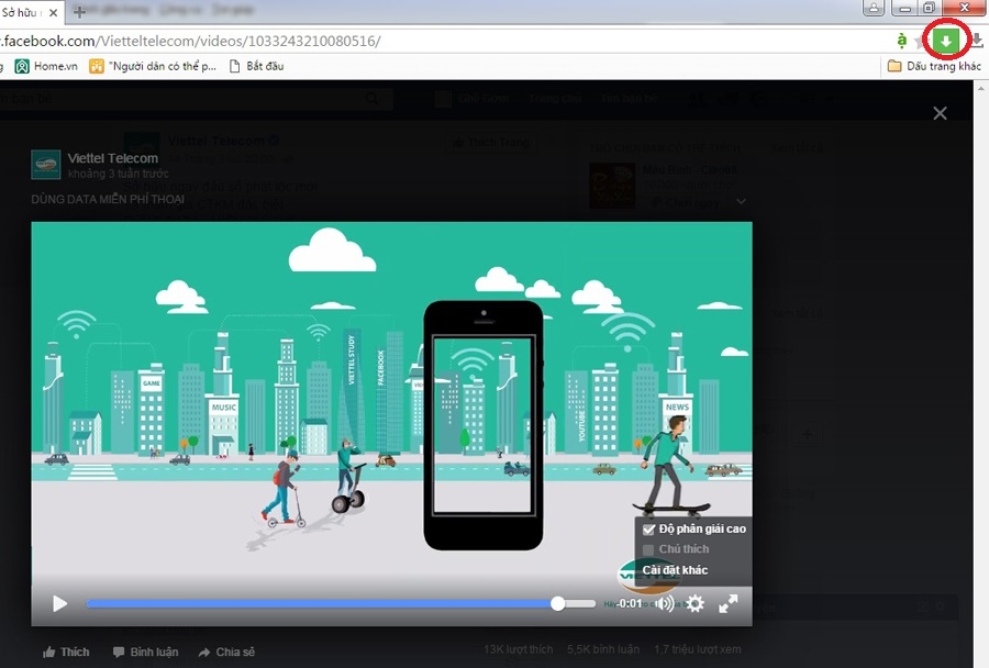 Cách download video không cần IDM bằng trình duyệt Cốc Cốc