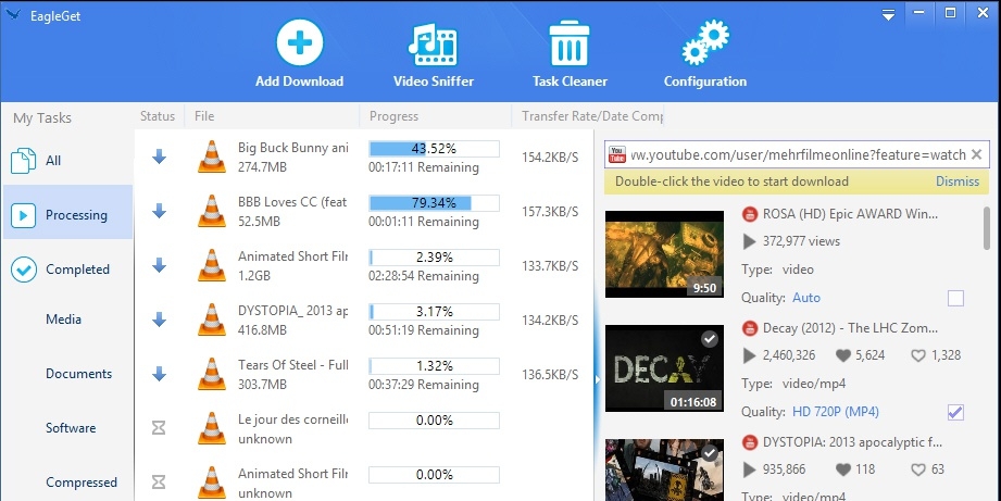 Tải video không cần IDM