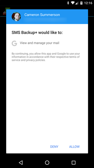 Backup SMS lên Gmail 5 Backup SMS lên Gmail 5