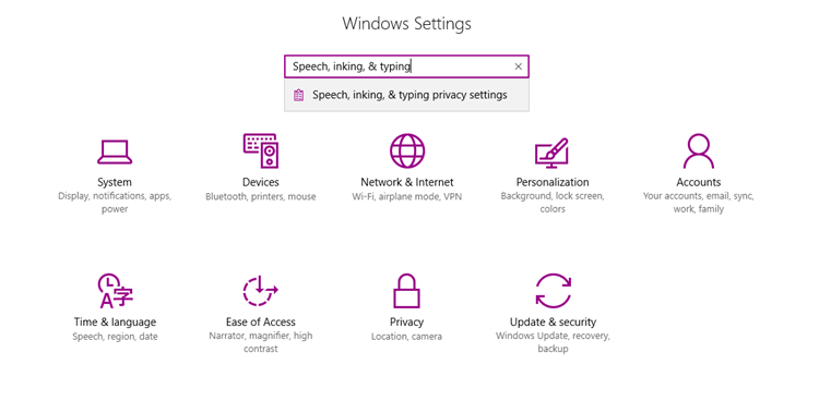 Speech, inking, & typing