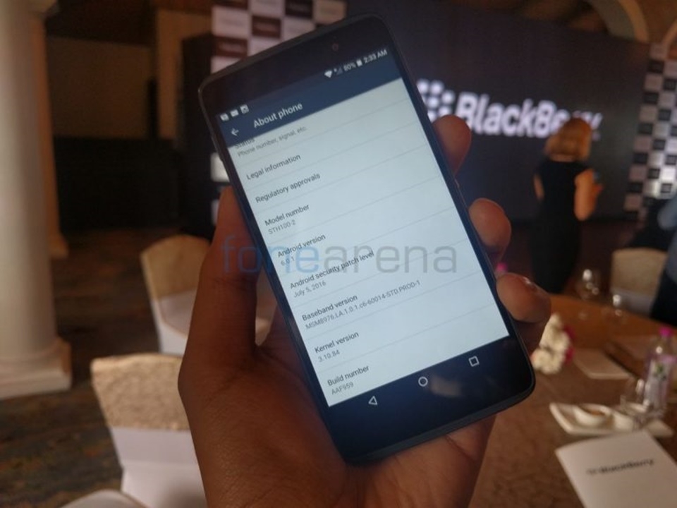 Thông tin BlackBerry DTEK50 Thông tin BlackBerry DTEK50